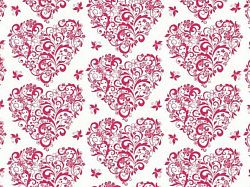 Réf.TO41 / 70 x 50 cm / Coeurs Roses Fleuris / 2 disponibles /  2,50 €