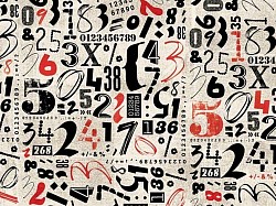 Réf.TO23 / 70 x 50 cm / Chiffres / 5 disponibles /  2,50 €