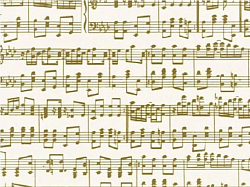 Réf.TO11 /  70 x 50 cm  / Partition Or, Musique / 3 disponibles /  1,00 €