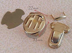 LIQUIDATION DU STOCK / Réf.CFP8 / Fermoir Tuck / Laitonné / 3 disponibles / 1,00 €