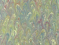 Réf.2204 / Marbré à la Cuve sur Ingres Vergé / 65 x 50 cm / 16 disponibles /  2,60 €