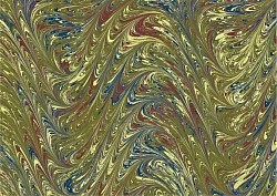 °Réf.2404 / Marbré à la Cuve sur Ingres Vergé / 65 x 50 cm / 7 disponibles /  4,50 €