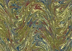 Réf.2404 / Marbré à la Cuve sur Ingres Vergé / 65 x 50 cm  / 9 disponibles /  4,00 €