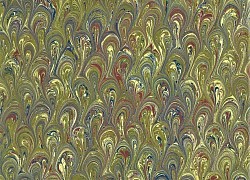 Réf.2304 / Marbré à la Cuve sur Ingres Vergé / 65 x 50 cm  / 10 disponibles /  4,00 €