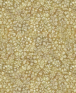 Réf.POO6 / 70 x 50 cm /  Motif floral / Blanc sur fond Or  / 10 disponibles /  3,60 €