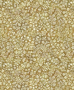 Réf.POO6 / 70 x 50 cm /  Motif floral / Blanc sur fond Or  / 3 disponibles /  3,80 €