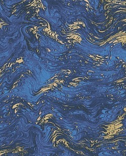 Réf.PO10 / 70 x 50 cm /  Marbré / Bleu & Or  / 5 disponibles /  3,60 €