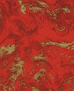 Réf.PO11 / 70 x 50 cm /  Marbré / Rouge & Or  / 7 disponibles /  3,60 €