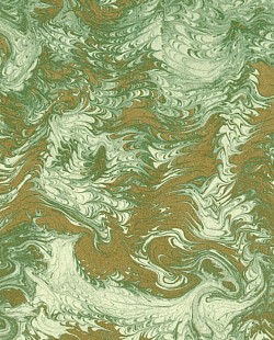 Réf.PO12 / 70 x 50 cm /  Marbré / Vert & Or  / 9 disponibles / 1,80 €