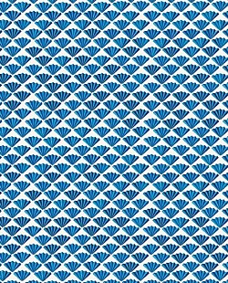 Réf.PO29 / 70 x 50 cm /  Palmettes / Bleu / 10 disponibles /  3,60 €