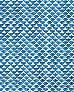 Réf.PO29 / 70 x 50 cm /  Palmettes / Bleu / 10 disponibles /  1,00 €