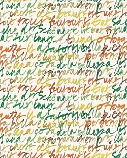 Réf.PO32 / 70 x 50 cm /  Calligraphie en couleur / 8 disponibles /  1,00 €