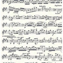 Réf.PO33 / MUSIQUE / PARTITION BLEUE / 70 x 50 cm / 8 disponibles / 3,60 €