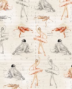 Réf.PO34 / DANSEUSES & PARTITIONS / 70 x 50 cm / 8 disponibles / 1,00 €