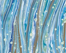 Réf.PO41 / MARBRE TONS PASTELS BLEU & OR / 70 x 50 cm / 1 disponible / 1,80 €