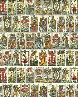 Réf.PO44 / JEU DE CARTES / TAROT / 70 x 50 cm / 7 disponibles / 1,00 €