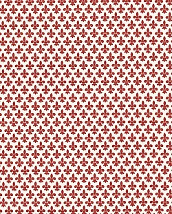 Réf.PO49 / FLEURS DE LYS ROUGE  / 70 x 50 cm / 10 disponibles / 3,80 €