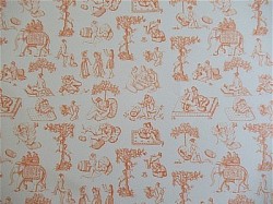 Réf.TO45 / 67 x 49 cm /  EROTIK / Orange sur blanc  / 13 disponibles /  1,80 €