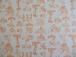 Réf.TO45 / 67 x 49 cm /  EROTIK / Orange sur blanc  / 13 disponibles /  0,50 €