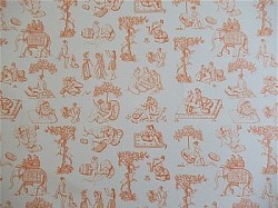 Réf.TO45 / 67 x 49 cm  / Orange sur blanc  / 13 disponibles /  0,50 €