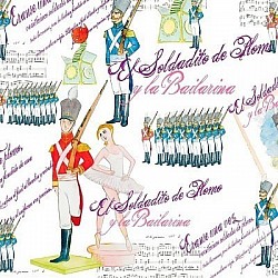 Réf.PO67 / 70 x 50 cm / Soldat de plomb & ballerine / 8 disponibles / 1,00 €