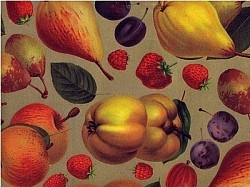 Réf.PO75 / 70 x 50 cm / Fruits sur fond Or / 4 disponibles / 0,70 €