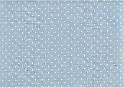 Réf. LOR15 / Toile Fine / Contrecollée / Bleu & Pois blancs / 48 x 50 cm / 2,60 € / 20 DISPONIBLES