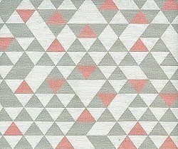 Réf. LOR18 / Toile Fine / Contrecollée / gris et corail / 48 x 49 cm / 2,60 € / 1 DISPONIBLE