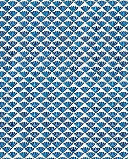 Réf.PO29 / 70 x 50 cm / Palmettes / Bleu / 7 disponibles / 1,00 €