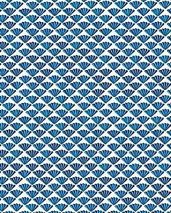 Réf.PO29 / 70 x 50 cm / Palmettes / Bleu / 4 disponibles / 1,00 €