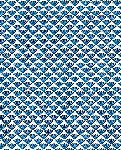 Réf.PO29 / 70 x 50 cm / Palmettes / Bleu / 3 disponibles / 1,00 €