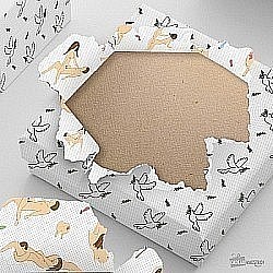 Réf. P078 / Papier Surprise / 1 Face colombes / 1 face Erotik / 100 x 70 cm / 5 disponibles / 2,00 €