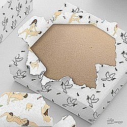 Réf. P078 / Papier Surprise / 1 Face colombes / 1 face Erotik / 100 x 70 cm / 5 disponibles / 1,00 €