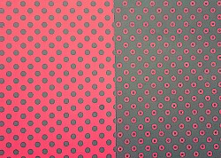 Réf.P084 / POIS NOIR & POIS ROUGE VERSO / 34 x 50 cm / 5 disponibles / 0,50 €