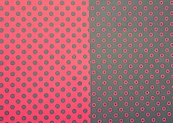 Réf.P084 / POIS NOIR & POIS ROUGE VERSO / 34 x 50 cm / 5 disponibles / 0,50 €