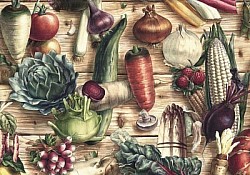 Réf.B002 / HONGROIS / Légumes du potager / 50 x 70 cm / 120 Gr / 2 disponibles / 3,70 €