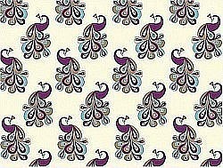 Réf.TO70 / 70 x 50 cm / Paons à la poudre d' or / 7 disponibles / 1,00 €